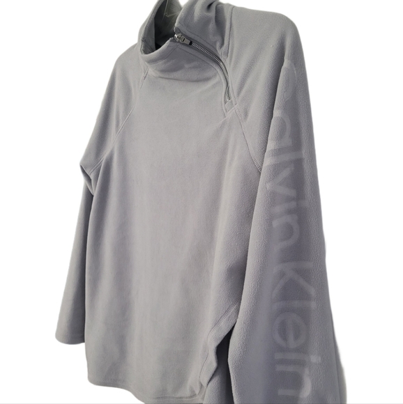 Calvin Klein Women's M Fleece Sweatshirt/Top Gray - Picture 1 of 10